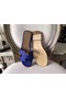 Hermes Oran Sandals In Blue Epsom Leather  Replica