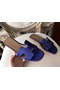 Hermes Oran Sandals In Blue Epsom Leather  Replica