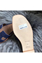 Hermes Oran Sandals In Blue Ostrich Leather  Replica