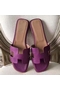 Hermes Oran Sandals In Cyclamen Epsom Leather  Replica