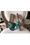 Hermes Oran Sandals In Malachite Epsom Leather  Replica