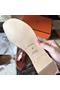 Hermes Oran Sandals In Orange Shiny Niloticus Crocodile  Replica