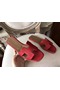 Hermes Oran Sandals In Red Epsom Leather  Replica