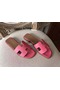 Hermes Oran Sandals In Rose Confetti Epsom Leather  Replica