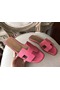 Hermes Oran Sandals In Rose Confetti Epsom Leather  Replica