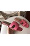Hermes Oran Sandals In Rose Confetti Epsom Leather  Replica