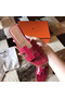 Hermes Oran Sandals In Rose Scheherazade Shiny Niloticus Crocodile  Replica