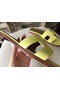 Hermes Oran Sandals In Soufre Epsom Leather  Replica