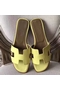 Hermes Oran Sandals In Soufre Epsom Leather  Replica