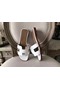 Hermes Oran Sandals In White Epsom Leather  Replica