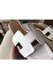 Hermes Oran Sandals In White Epsom Leather  Replica
