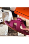 Hermes Oran Slide Sandals In Anemone Epsom Calfskin  Replica