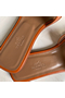 Hermes Oran Slide Sandals In Gold Swift Calfskin  Replica