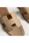 Hermes Oran Slide Sandals In Trench Epsom Calfskin  Replica