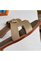 Hermes Oran Slide Sandals In Trench Epsom Calfskin  Replica