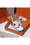 Hermes Oran Studs Sandals In White Leather  Replica
