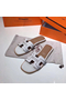 Hermes Oran Studs Sandals In White Leather  Replica