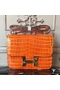 Hermes Orange Constance MM 24cm Crocodile Bag  Replica
