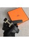 Hermes original epsom leather belts wide 2.5CM 2714 black Belts  Replica