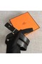 Hermes original epsom leather belts wide 2.5CM 2714 black Belts  Replica