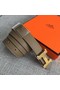 Hermes original epsom leather belts wide 2.5CM 2714 grey  Replica