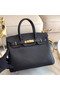 Hermes original Epsom Leather HB35O black&gold Metal  Replica