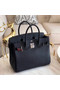 Hermes original Epsom Leather HB35O black&silver Metal  Replica