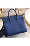 Hermes original Epsom Leather HB35O blue&gold Metal  Replica