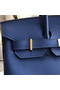 Hermes original Epsom Leather HB35O blue&gold Metal  Replica