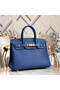 Hermes original Epsom Leather HB35O blue&gold Metal  Replica