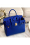 Hermes original Epsom Leather HB35O Electro optic blue&gold Metal  Replica