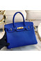 Hermes original Epsom Leather HB35O Electro optic blue&gold Metal  Replica