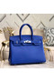 Hermes original Epsom Leather HB35O Electro optic blue&silver Metal  Replica