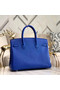 Hermes original Epsom Leather HB35O Electro optic blue&silver Metal  Replica