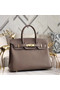 Hermes original Epsom Leather HB35O grey&gold Metal  Replica
