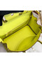 Hermes original Epsom Leather HB35O lemon&gold Metal  Replica
