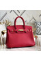 Hermes original Epsom Leather HB35O red&gold Metal  Replica