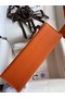 Hermes Original Epsom Leather KEL2278 orange&Silver-Tone Metal  Replica