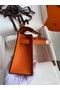 Hermes Original Epsom Leather KEL2278 orange&Silver-Tone Metal  Replica