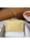 Hermes Original Epsom Leather KEL2278 Pearl White&Silver-Tone Metal  Replica