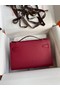 Hermes Original Epsom Leather KEL2278 purplish&Silver-Tone Metal  Replica