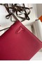 Hermes Original Epsom Leather KEL2278 purplish&Silver-Tone Metal  Replica
