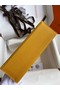 Hermes Original Epsom Leather KEL2278 yellow&Silver-Tone Metal  Replica