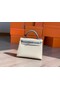 Hermes Original Epsom Leather KEL2578 cream&sky blue  Replica