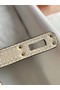 Hermes Original Epsom Leather KEL2578 dark grey&cream  Replica