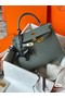 Hermes Original Epsom Leather KEL2578 Elephant grey  Replica