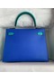 Hermes Original Epsom Leather KEL2578 skyblue&Electro optic blue  Replica
