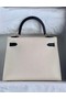 Hermes Original Epsom Leather KEL2578 white&black  Replica