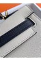 Hermes Original Epsom Leather KEL2578 white&black  Replica