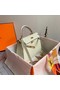 Hermes Original Epsom Leather KEL2578 white  Replica